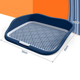 Maxbell Portable Mesh Dog Training Toilet Litter Box Small Dog Urinal with Fence Blue