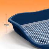 Maxbell Portable Mesh Dog Training Toilet Litter Box Small Dog Urinal with Fence Blue