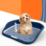 Maxbell Portable Mesh Dog Training Toilet Litter Box Small Dog Urinal with Fence Blue