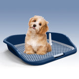 Maxbell Portable Mesh Dog Training Toilet Litter Box Small Dog Urinal with Fence Blue