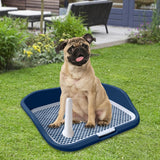 Maxbell Portable Mesh Dog Training Toilet Litter Box Small Dog Urinal with Fence Blue