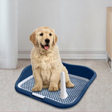 Maxbell Portable Mesh Dog Training Toilet Litter Box Small Dog Urinal with Fence Blue