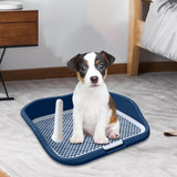 Maxbell Portable Mesh Dog Training Toilet Litter Box Small Dog Urinal with Fence Blue