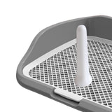 Maxbell Portable Mesh Dog Training Toilet Litter Box Small Dog Urinal with Fence Gray