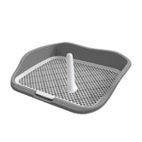 Maxbell Portable Mesh Dog Training Toilet Litter Box Small Dog Urinal with Fence Gray
