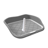 Maxbell Portable Mesh Dog Training Toilet Litter Box Small Dog Urinal with Fence Gray