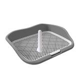 Maxbell Portable Mesh Dog Training Toilet Litter Box Small Dog Urinal with Fence Gray