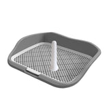 Maxbell Portable Mesh Dog Training Toilet Litter Box Small Dog Urinal with Fence Gray