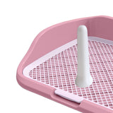 Maxbell Portable Mesh Dog Training Toilet Litter Box Small Dog Urinal with Fence Pink