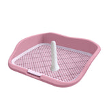 Maxbell Portable Mesh Dog Training Toilet Litter Box Small Dog Urinal with Fence Pink