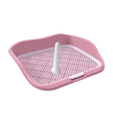 Maxbell Portable Mesh Dog Training Toilet Litter Box Small Dog Urinal with Fence Pink