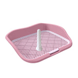 Maxbell Portable Mesh Dog Training Toilet Litter Box Small Dog Urinal with Fence Pink