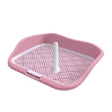 Maxbell Portable Mesh Dog Training Toilet Litter Box Small Dog Urinal with Fence Pink