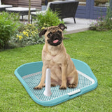 Maxbell Portable Mesh Dog Training Toilet Litter Box Small Dog Urinal with Fence Green