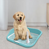 Maxbell Portable Mesh Dog Training Toilet Litter Box Small Dog Urinal with Fence Green