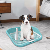 Maxbell Portable Mesh Dog Training Toilet Litter Box Small Dog Urinal with Fence Green