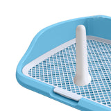 Maxbell Portable Mesh Dog Training Toilet Litter Box Small Dog Urinal with Fence Light Blue