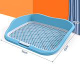 Maxbell Portable Mesh Dog Training Toilet Litter Box Small Dog Urinal with Fence Light Blue