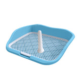 Maxbell Portable Mesh Dog Training Toilet Litter Box Small Dog Urinal with Fence Light Blue