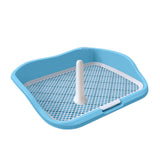 Maxbell Portable Mesh Dog Training Toilet Litter Box Small Dog Urinal with Fence Light Blue