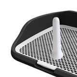 Maxbell Portable Mesh Dog Training Toilet Litter Box Small Dog Urinal with Fence Black