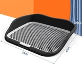 Maxbell Portable Mesh Dog Training Toilet Litter Box Small Dog Urinal with Fence Black