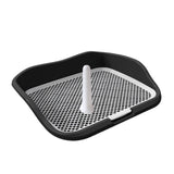 Maxbell Portable Mesh Dog Training Toilet Litter Box Small Dog Urinal with Fence Black