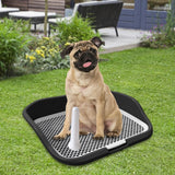 Maxbell Portable Mesh Dog Training Toilet Litter Box Small Dog Urinal with Fence Black