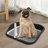 Maxbell Portable Mesh Dog Training Toilet Litter Box Small Dog Urinal with Fence Black