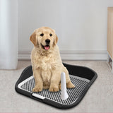 Maxbell Portable Mesh Dog Training Toilet Litter Box Small Dog Urinal with Fence Black