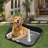 Maxbell Portable Mesh Dog Training Toilet Litter Box Small Dog Urinal with Fence Black