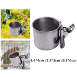 Maxbell Bird Parrot Feeding Cup Parrot Water Food Bowl Bird Cage Feeder for Canary S
