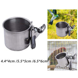 Maxbell Bird Parrot Feeding Cup Parrot Water Food Bowl Bird Cage Feeder for Canary S