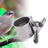 Maxbell Bird Parrot Feeding Cup Parrot Water Food Bowl Bird Cage Feeder for Canary L