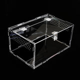 Maxbell Reptile Breeding Box Transport Container Carrier Clear for Scorpion Snake