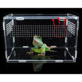 Maxbell Reptile Breeding Box Transport Container Carrier Clear for Scorpion Snake