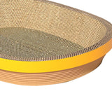 Maxbell Cat Scratch Pad Thicken Corrugated Nest Bed Bowl Shaped Grind Claws Yellow Edge
