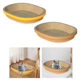 Maxbell Cat Scratch Pad Thicken Corrugated Nest Bed Bowl Shaped Grind Claws Yellow Edge