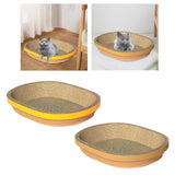 Maxbell Cat Scratch Pad Thicken Corrugated Nest Bed Bowl Shaped Grind Claws Yellow Edge