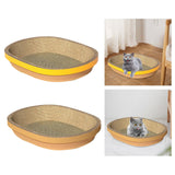 Maxbell Cat Scratch Pad Thicken Corrugated Nest Bed Bowl Shaped Grind Claws Yellow Edge