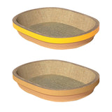 Maxbell Cat Scratch Pad Thicken Corrugated Nest Bed Bowl Shaped Grind Claws Yellow Edge