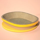 Maxbell Cat Scratch Pad Thicken Corrugated Nest Bed Bowl Shaped Grind Claws Yellow Edge