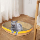 Maxbell Cat Scratch Pad Thicken Corrugated Nest Bed Bowl Shaped Grind Claws Yellow Edge