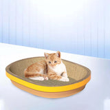 Maxbell Cat Scratch Pad Thicken Corrugated Nest Bed Bowl Shaped Grind Claws Yellow Edge