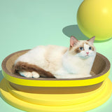 Maxbell Cat Scratch Pad Thicken Corrugated Nest Bed Bowl Shaped Grind Claws Yellow Edge