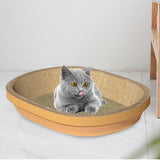 Maxbell Cat Scratch Pad Thicken Corrugated Nest Bed Bowl Shaped Grind Claws Brown Edge
