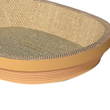 Maxbell Cat Scratch Pad Thicken Corrugated Nest Bed Bowl Shaped Grind Claws Brown Edge