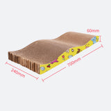 Maxbell Cat Scratcher Cardboard Scratching Mat Furniture Protector Cat Scratch Pad Surge 70x24x6cm