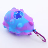 Maxbell Pet Waste Bag Dispenser with Carabiner Storage Portable Dog Poop Bag Holder Violet