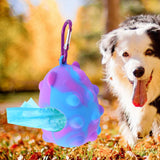 Maxbell Pet Waste Bag Dispenser with Carabiner Storage Portable Dog Poop Bag Holder Violet